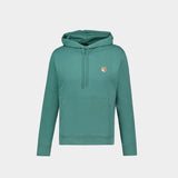 Fox Head Patch Hoodie - Maison Kitsune - Cotton - Teal Grey