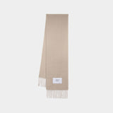 Baby Alpaca Scarf - Maison Kitsune - Wool - Dark Beige