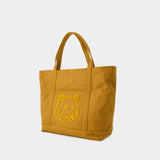 Classic Fox Head Tote Bag - Maison Kitsune - Canvas - Brown