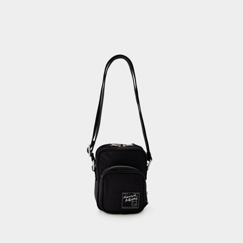 Crossbody Bag - Maison Kitsune - Nylon - Black