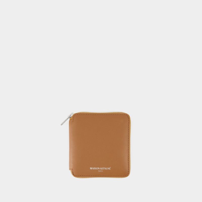 Zipped Wallet - Maison Kitsune - Leather - Brown