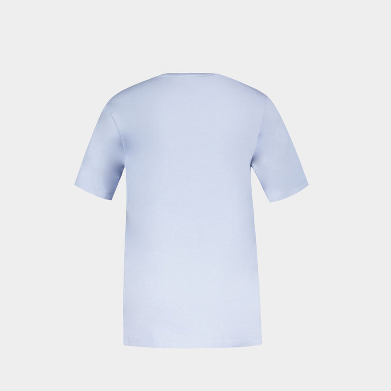 Chillax Fox Patch T-Shirt - Maison Kitsune - Cotton - Blue