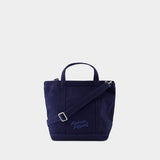 Fox Head Small Shopper Bag - Maison Kitsune - Cotton - Blue