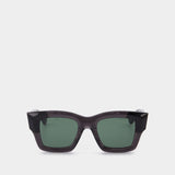 Baci Sunglasses in Black Acetate