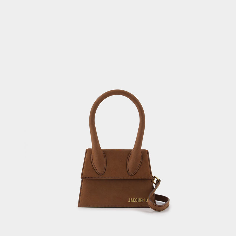 Le Chiquito bag Medium in Brown Suede