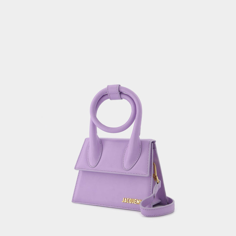 Le Chiquito bag Nœud in Purple Leather