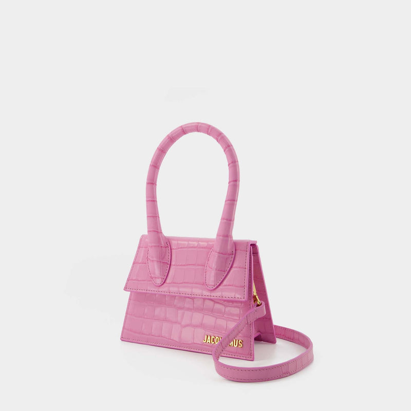 Jacquemus Mini Le Chiquito Leather Tote Bag in Pink