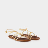 Les Sandales Pralu Plates Sandals - Jacquemus -  Off-White - Leather