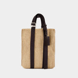 Le Panier Tote Bag - Jacquemus -  Dark Brown - Raphia