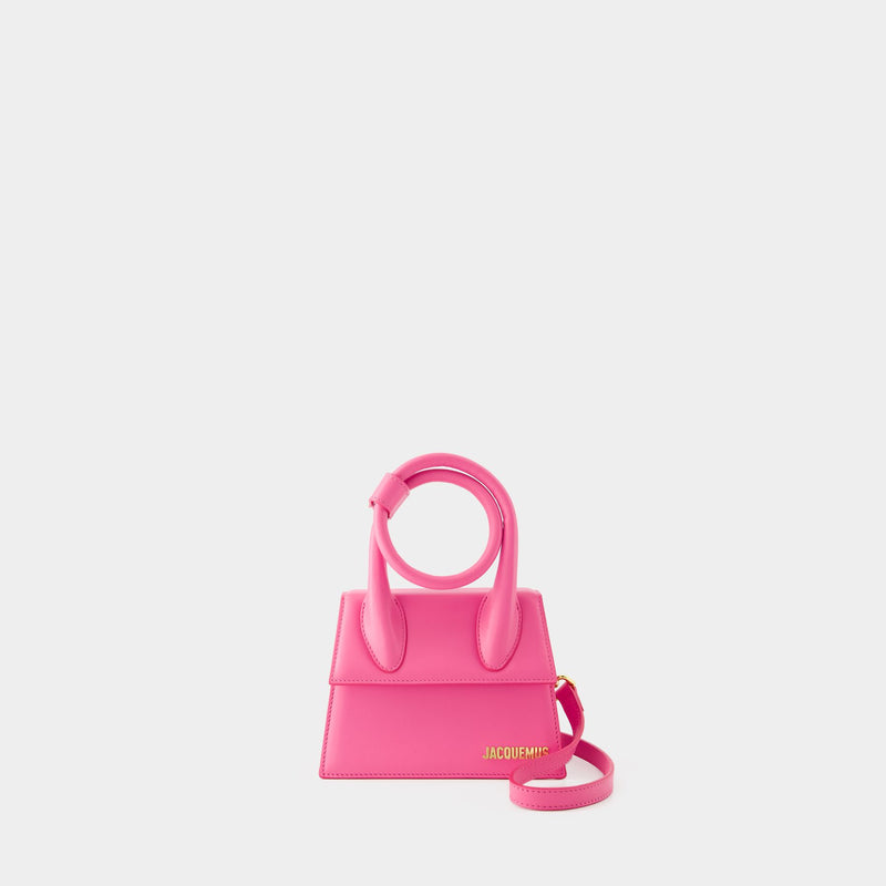 Le Chiquito Noeud Jacquemus Leather Pink Neon