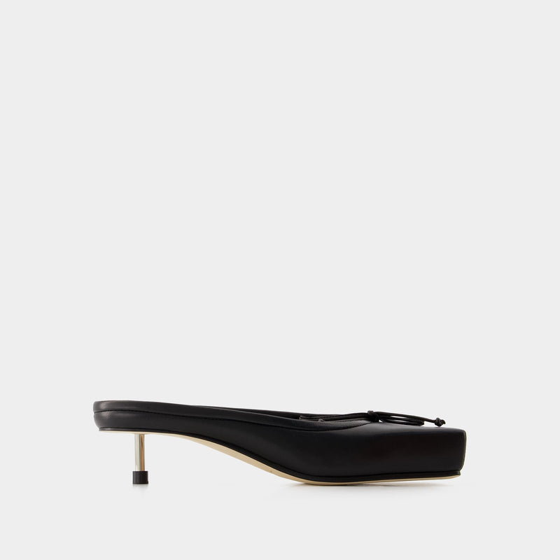 Ballerina Heeled Mules - Jacquemus - Leather - Black