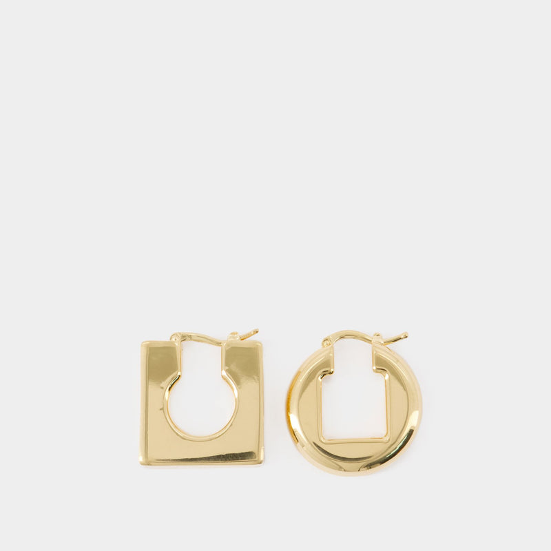 Rond Carre Earrings - Jacquemus - Metal - Gold tone