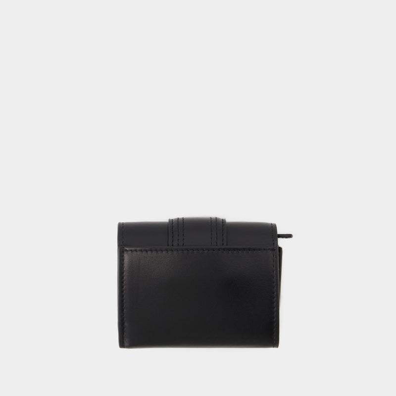 Le Compact Bambino Card Holder - Jacquemus - Leather - Black