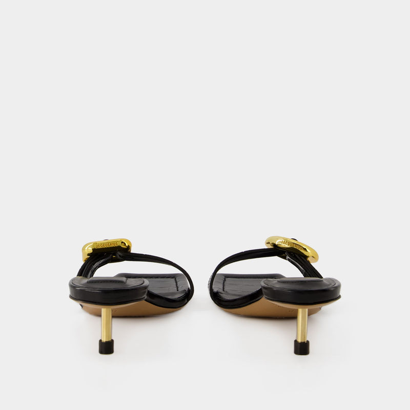 Regalo B Sandals - Jacquemus - Leather - Black