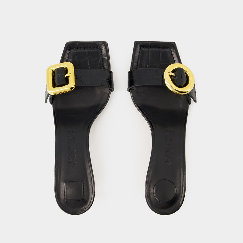 Regalo B Sandals - Jacquemus - Leather - Black