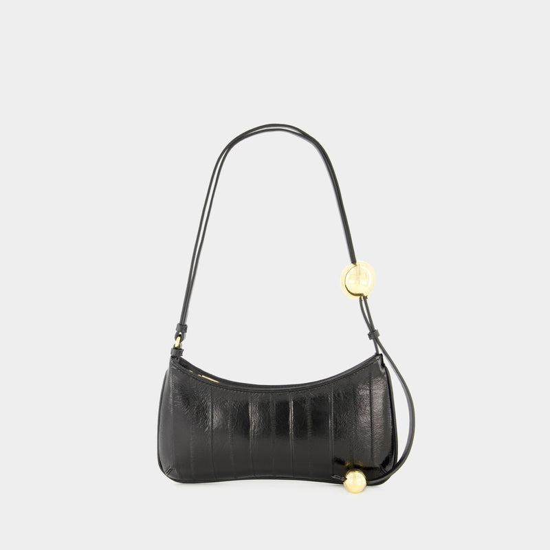 Le Bisou Perle Shoulder Bag - Jacquemus - Leather - Black