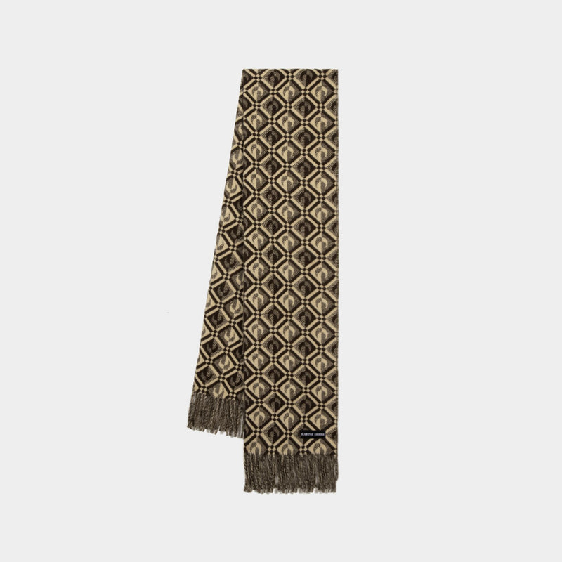 Virgin Scarf - Marine Serre - Wool - Brown