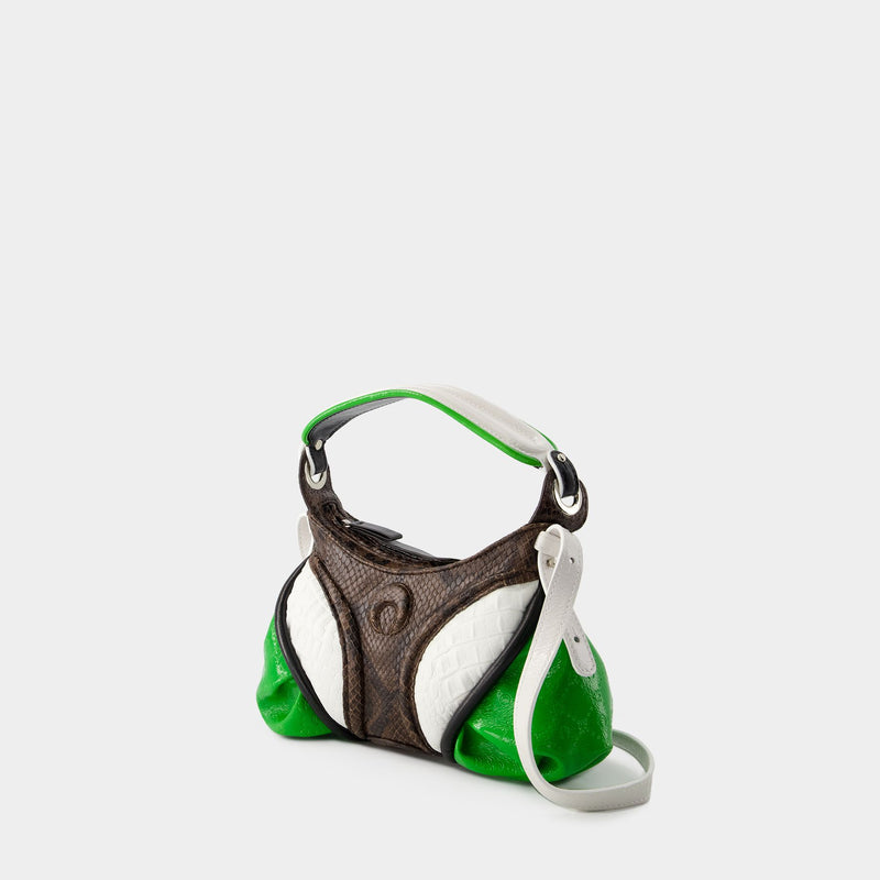 Mini Futura Crossbody - Marine Serre - Leather - Black/Green