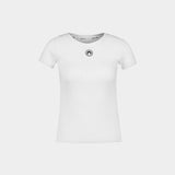 1x1 Rib T-Shirt - Marine Serre - Cotton - White