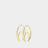 Regenerated Moon Earrings - Marine Serre - Brass - Gold