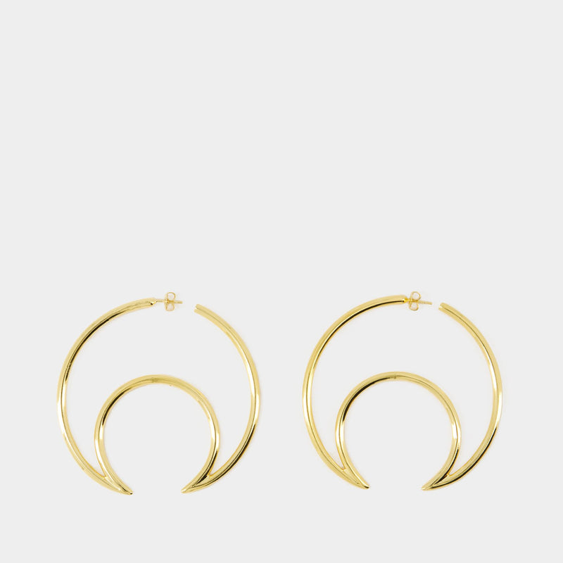 Regenerated Moon Earrings - Marine Serre - Brass - Gold