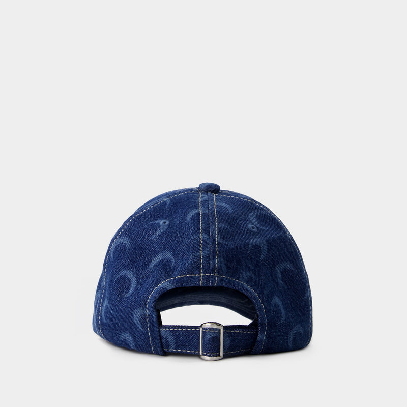 Regenerated Deadstock Cap - Marine Serre - Cotton - Blue Laser'