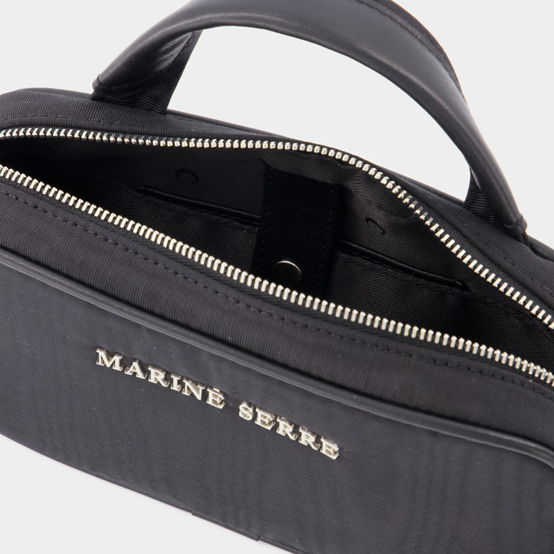 Moire Madame Mini Bag in Black Recycled Fabric