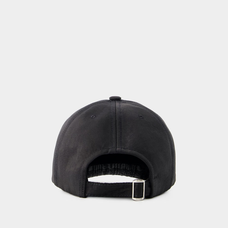 Regenerated Moire Cap - Marine Serre - Viscose - Black
