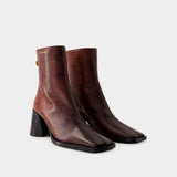 Airbrushed Crafted Ankle Boots - Marine Serre - Leather - Brown