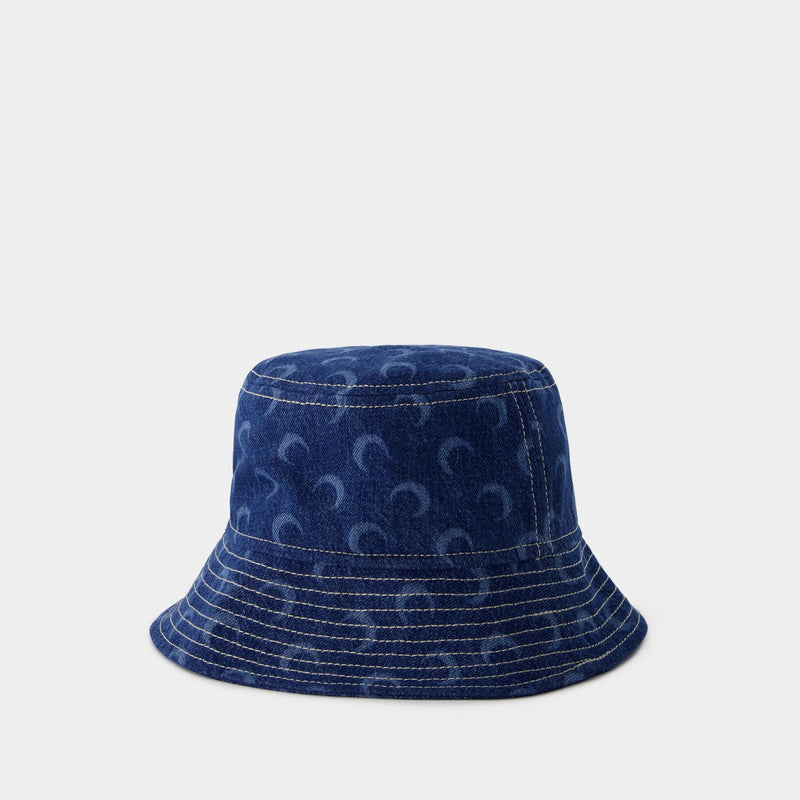 Regenerated Deadstock Bucket Hat - Marine Serre - Cotton - Blue Laser