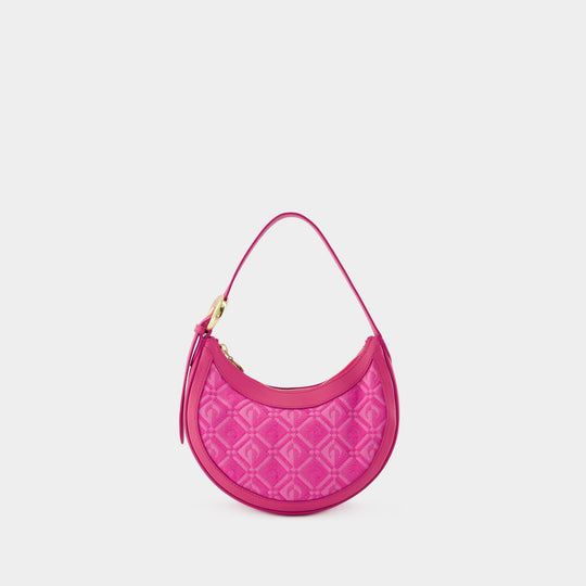 Moon Diamant Regenerated Eclips Mini Hobo Bag - Marine Serre - Pink - Zamak