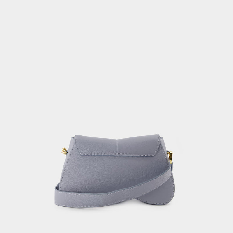 Space Hobo Bag - Elleme - Grey/Blue - Leather