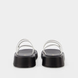 Gemini Slides - Elleme - White/Black - Leather