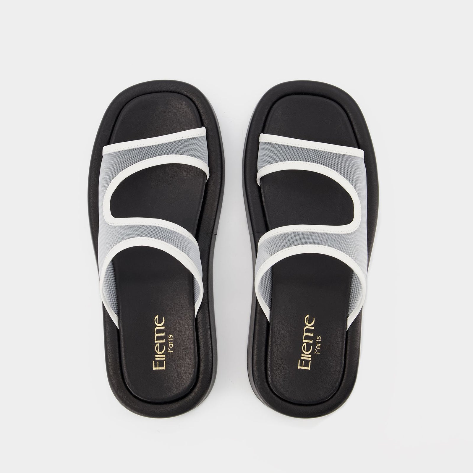 【関税込み】Gemini Slides - Elleme - White/Black - Leather Gemini Slides - Elleme - White/Black - Leather