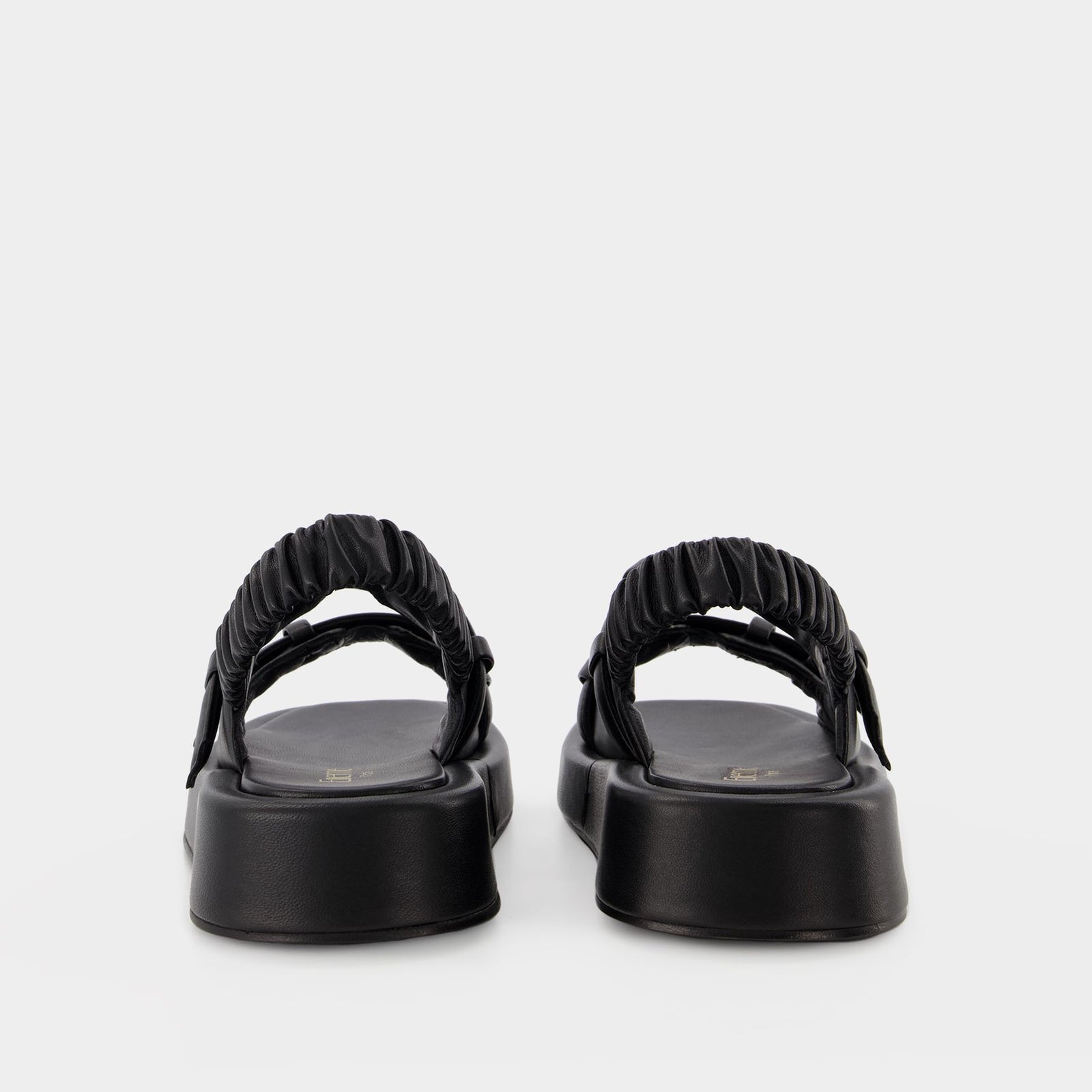 サンダル・ミュール elleme Loop Platform Slides - Elleme - Black - Leather Loop Platform Slides - Elleme - Black - Leather