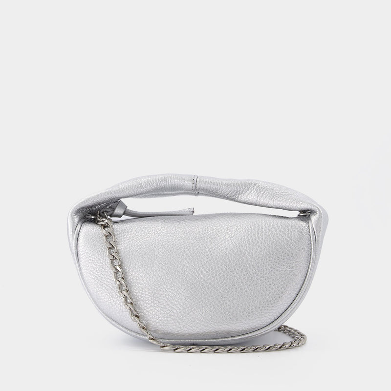 Baby Crush Bag in Silver Leather