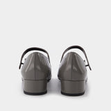 Ginny Cement Semi Patent Leather Ballerinas