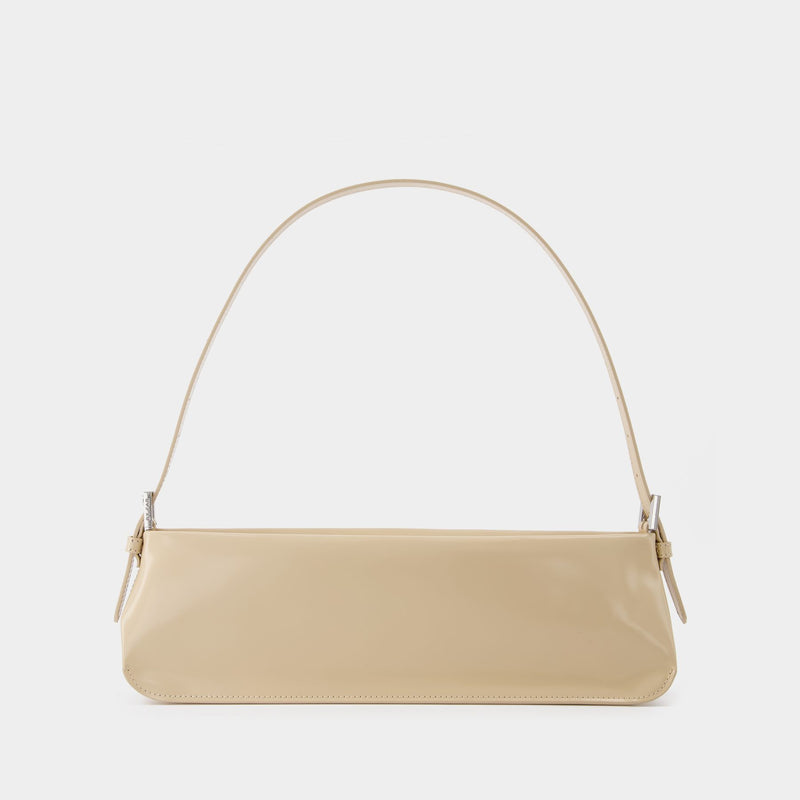 Dulce Long Bag in Beige Leather