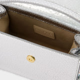 Fran Handbag - By Far - Silver - Leather