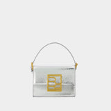 Fran Handbag - By Far - Silver - Leather