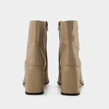 Vlada Ankle Boots - By Far - Leather - Taupe