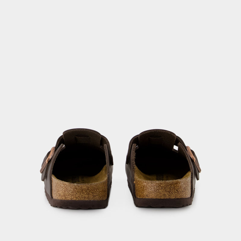 Boston Mules - Birkenstock - Leather - Dark Brown