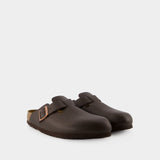 Boston Mules - Birkenstock - Leather - Dark Brown