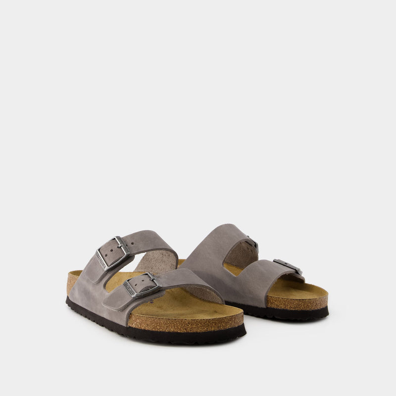 Arizona Sfb Leoi Sandals - Birkenstock - Leather - Grey