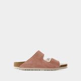 Arizona Shearling Sandals - Birkenstock - Wool - Pink Clay