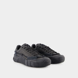 Scuba Stan Craig Green Sneakers in Black Leather