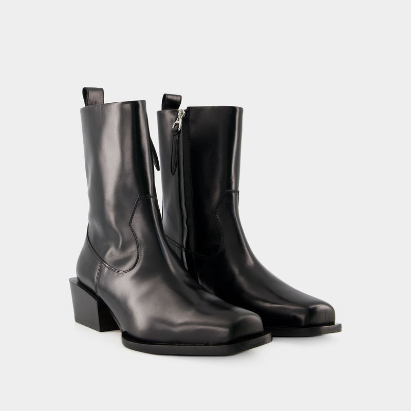 Bill Ankle Boots - Aeyde - Leather - Black