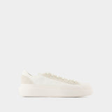 Ajatu Court Low Sneakers - Y-3 - Off-White - Leather