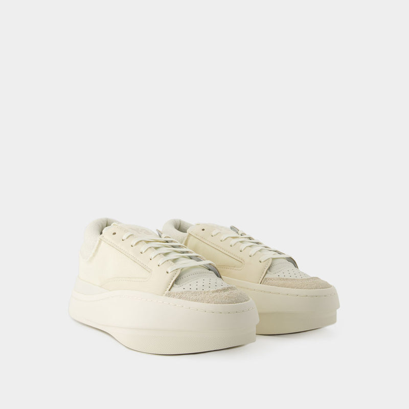 Lux Bball Low Sneakers - Y-3 - Leather - White