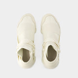 Qasa Sneakers - Y-3 - Leather - Beige/Blanc